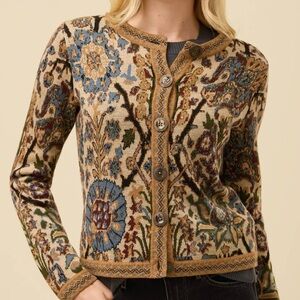Spartina 449 Francesca Jacquard Cardigan Guerard Estate